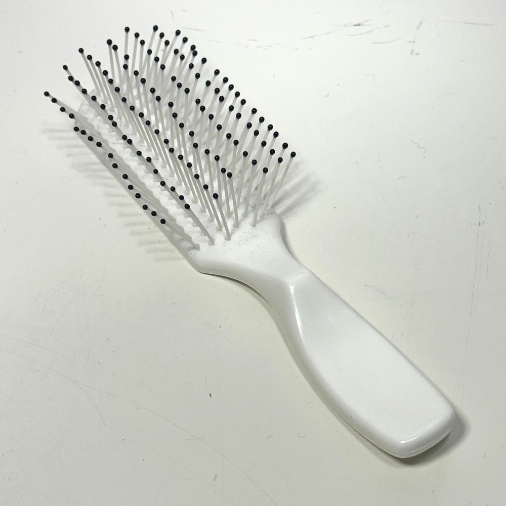 Estee Lauder Vintage Purse Hair Brush Ball Tipped White ASMR